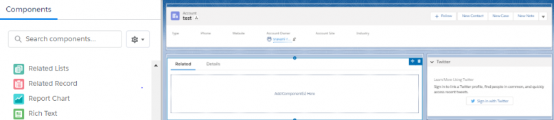 salesforce lightning app builder related record component