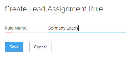 lead assignment rule zoho crm